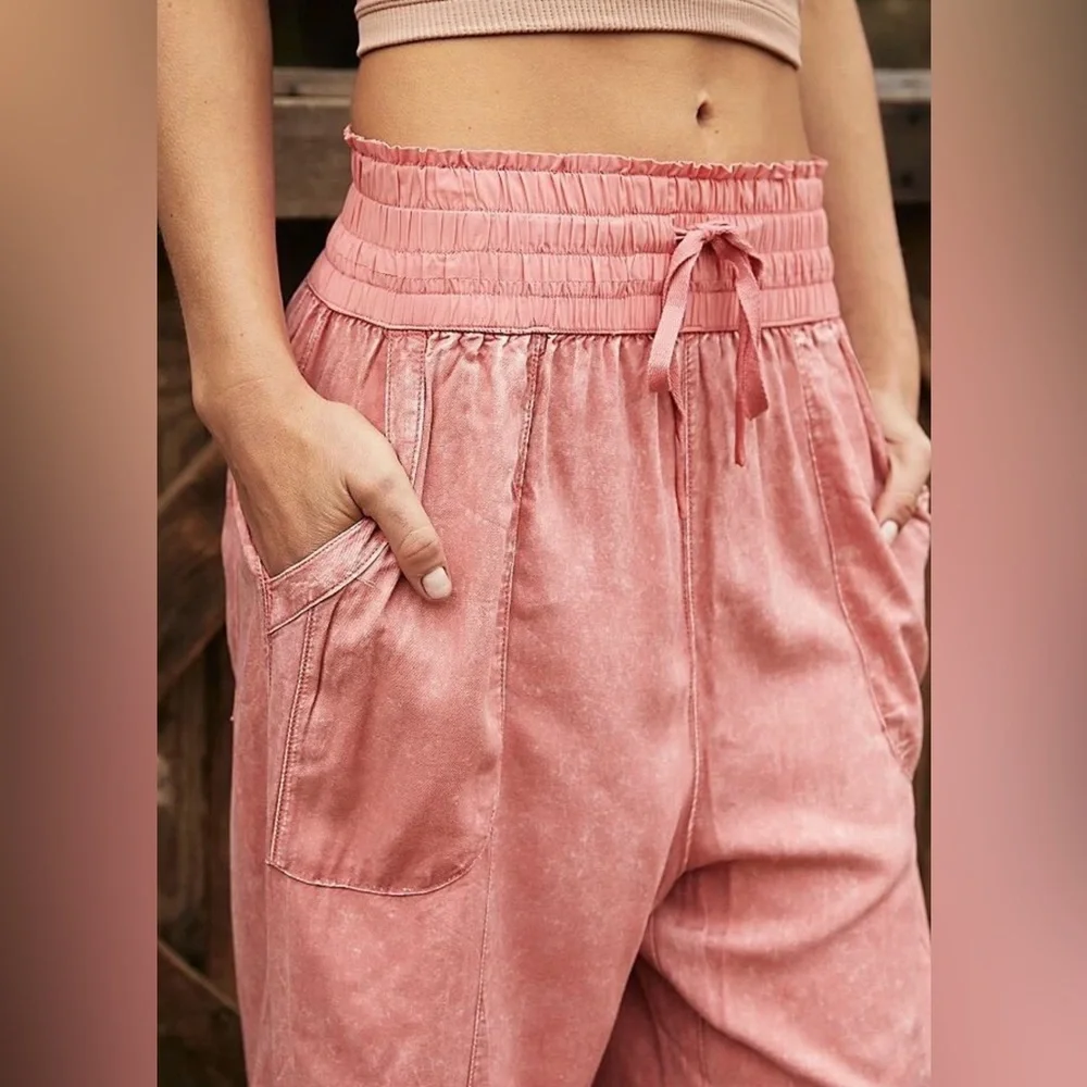 NWT Free People Movement XS Halfzies Jogger Pants in Brushed Apricot New $128 - Picture 3 of 8
